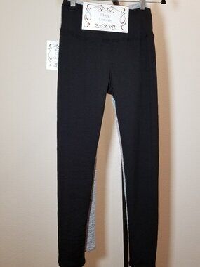 Classic Concepts Womens‎ Small 2 Pack Leggings Black & Gray Athletic Gym NWT